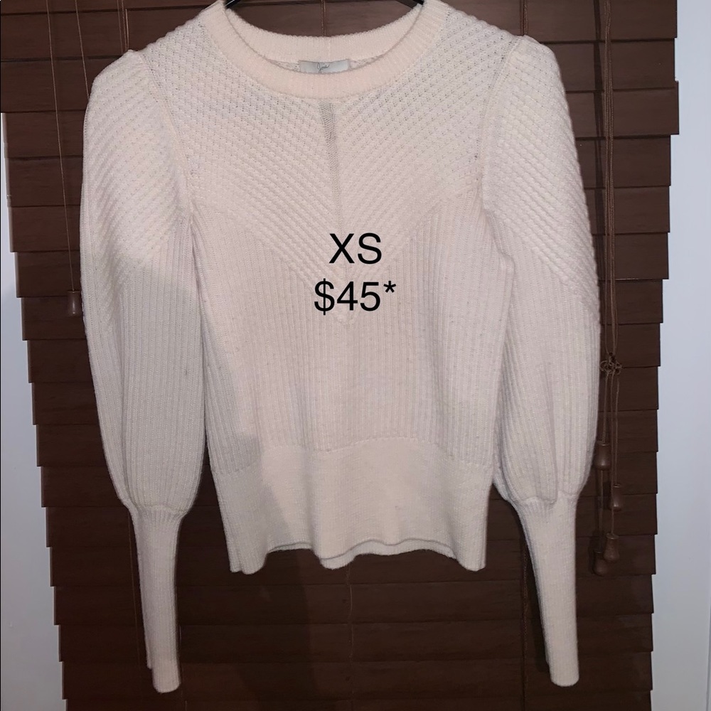 White Ribbed Sweater